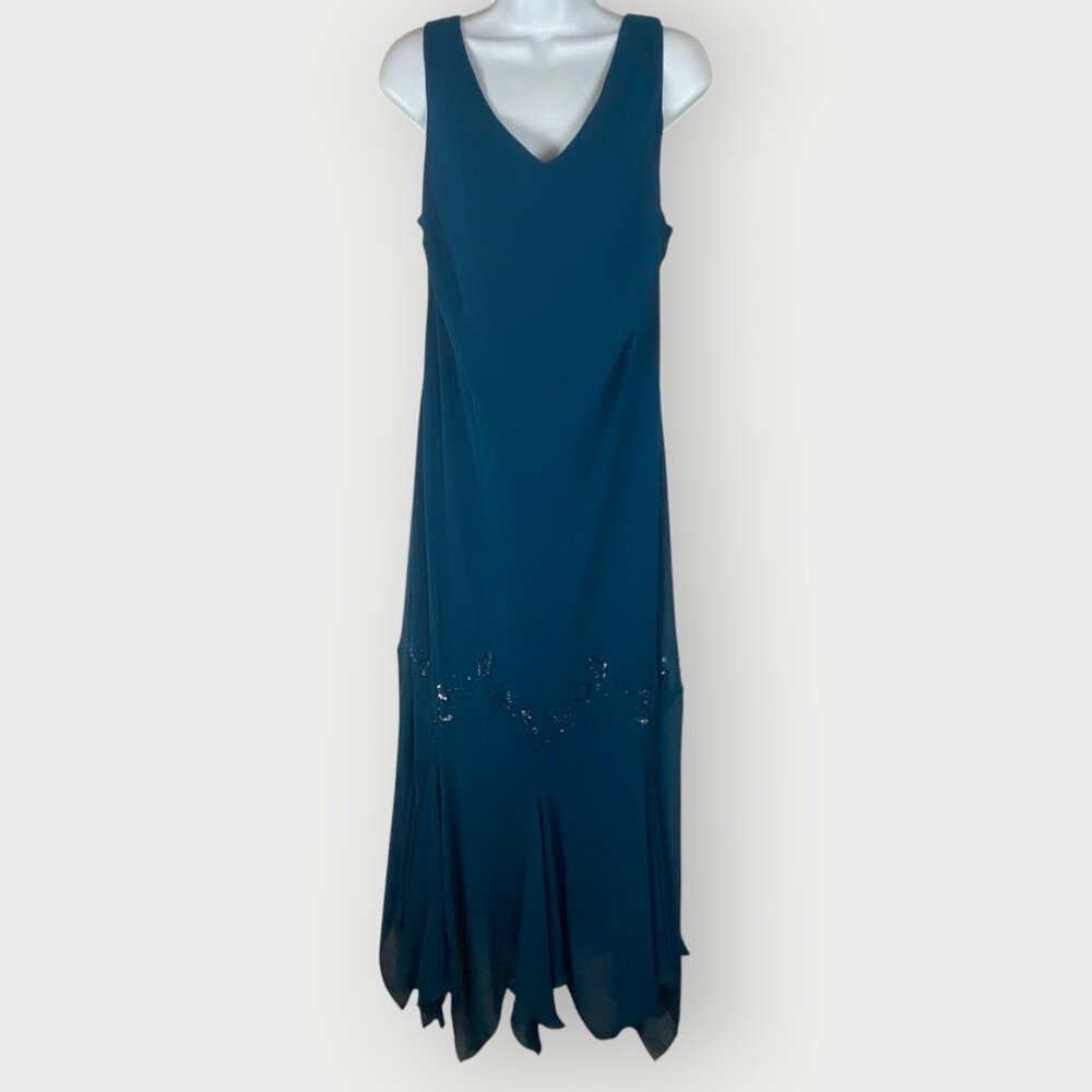 SL Fashions Fairy Dress | 20W | Teal Chiffon | Asymmetric Hem | Whimsical